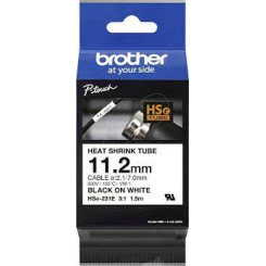 Brother HSe-231E - Black on white - Roll (1.12 cm x 1.5 m) 1 cassette(s) hanging box - heat shrink tube tape - for P-Touch PT-D800W, PT-E300, PT-E300VP, PT-E550WVP, PT-P700, PT-P750W, PT-P900W, PT-P950NW